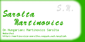 sarolta martinovics business card